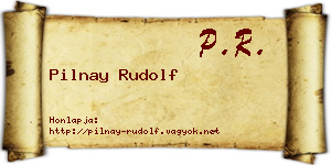 Pilnay Rudolf névjegykártya